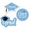 Big Dot of Happiness Light Blue 2026 Graduation Party - DIY Shaped Cut-Outs - 24 Count
